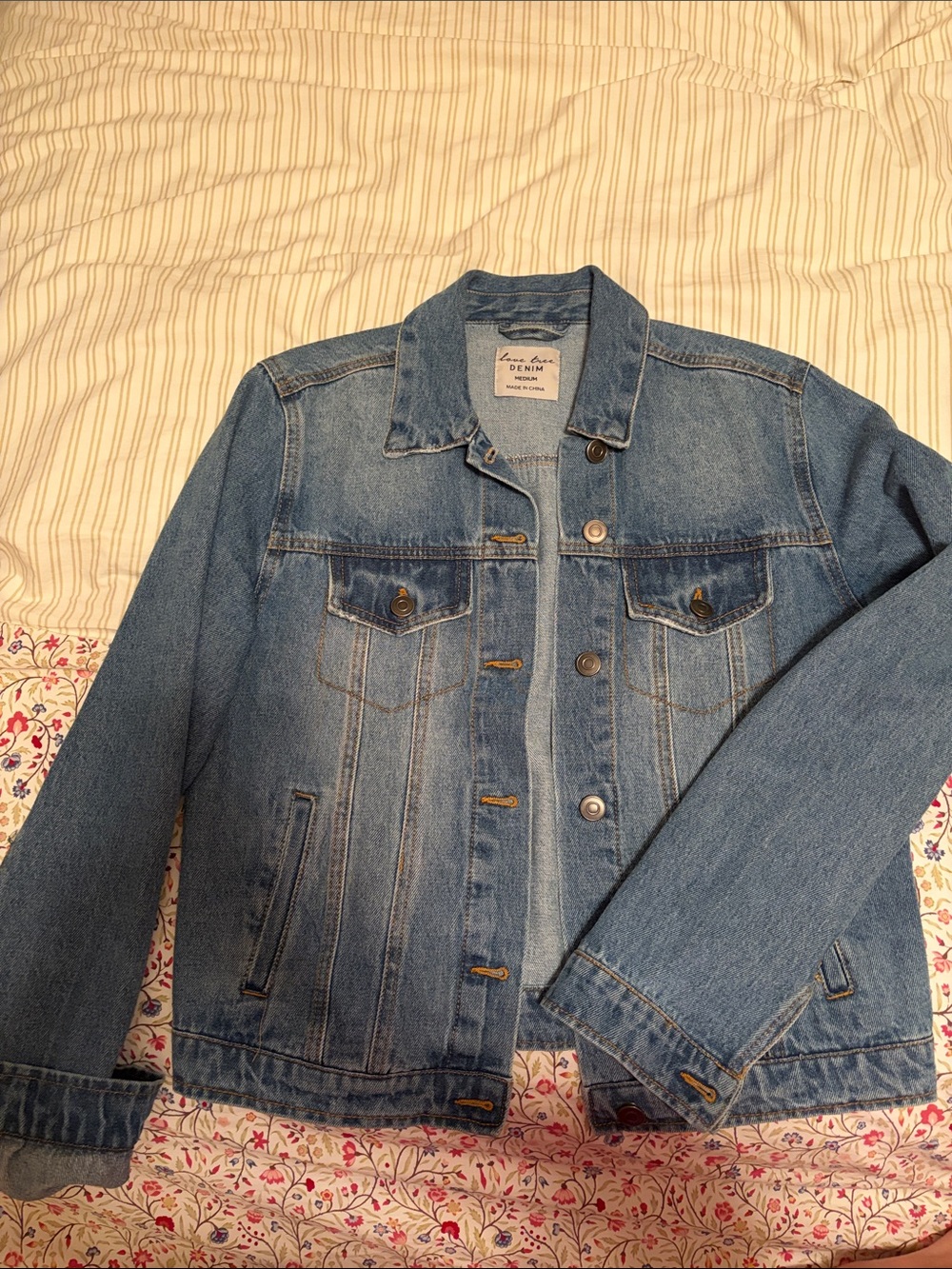 Love Tree Light Blue Denim Jean Jacket